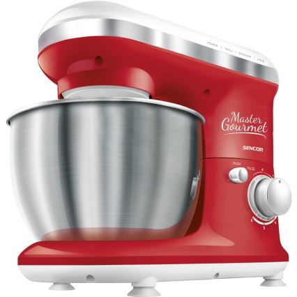 Sencor - Robot kuchenny z misą ze stali nierdzewnej 600W/230V czerwony