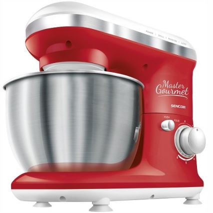 Sencor - Robot kuchenny z misą ze stali nierdzewnej 600W/230V czerwony