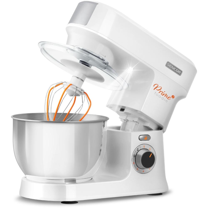 Sencor - Robot kuchenny z miską ze stali nierdzewnej 1000W/230V biały