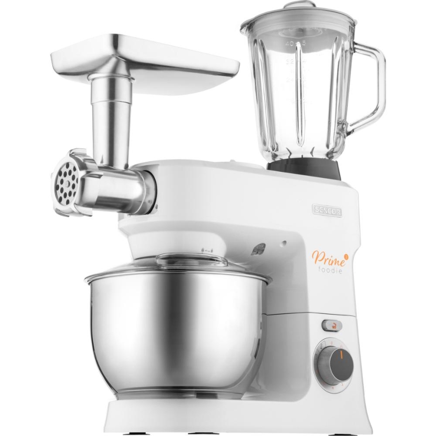 Sencor - Robot kuchenny z miską ze stali nierdzewnej 1000W/230V biały