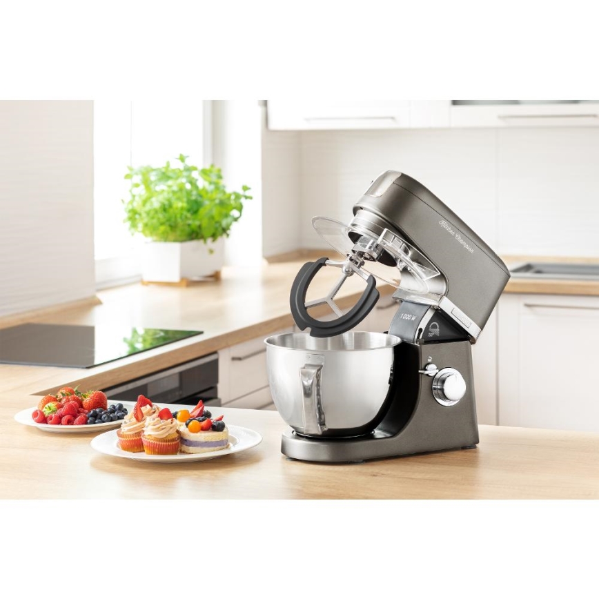 Sencor - Robot kuchenny z miską ze stali nierdzewnej 1000W/230V szary