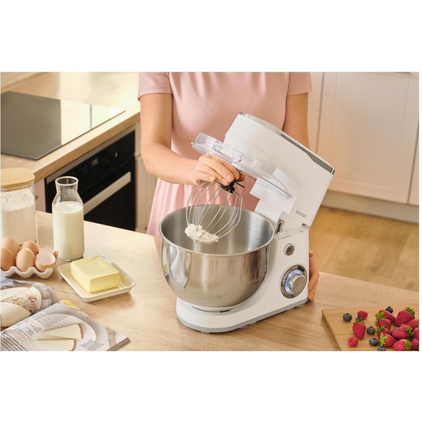 Sencor - Robot kuchenny z miską ze stali nierdzewnej 1300W/230V biały