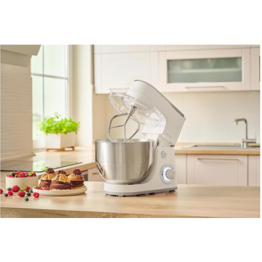 Sencor - Robot kuchenny z miską ze stali nierdzewnej 1300W/230V biały