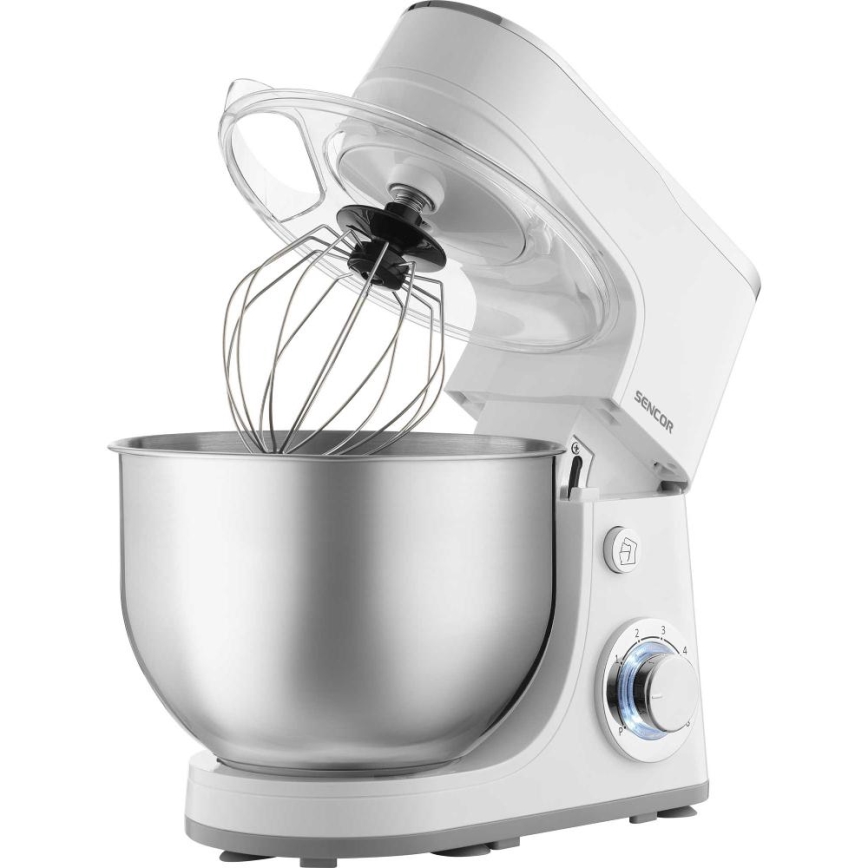 Sencor - Robot kuchenny z miską ze stali nierdzewnej 1300W/230V biały