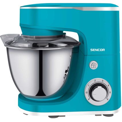 Sencor - Robot kuchenny z miską ze stali nierdzewnej 1300W/230V turkusowy