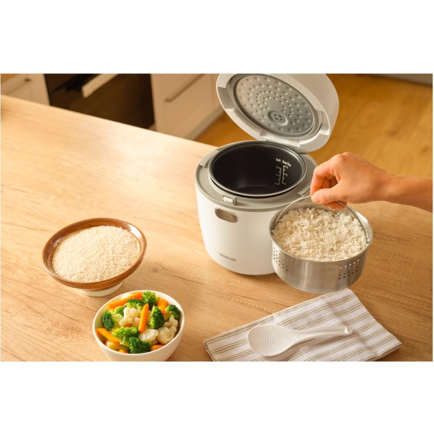 Sencor - Ryżowar 350W/230V 0,6 l biały