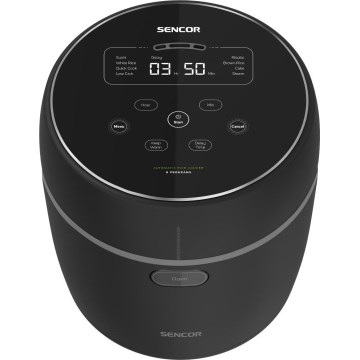 Sencor - Ryżowar 350W/230V 0,6 l czarny