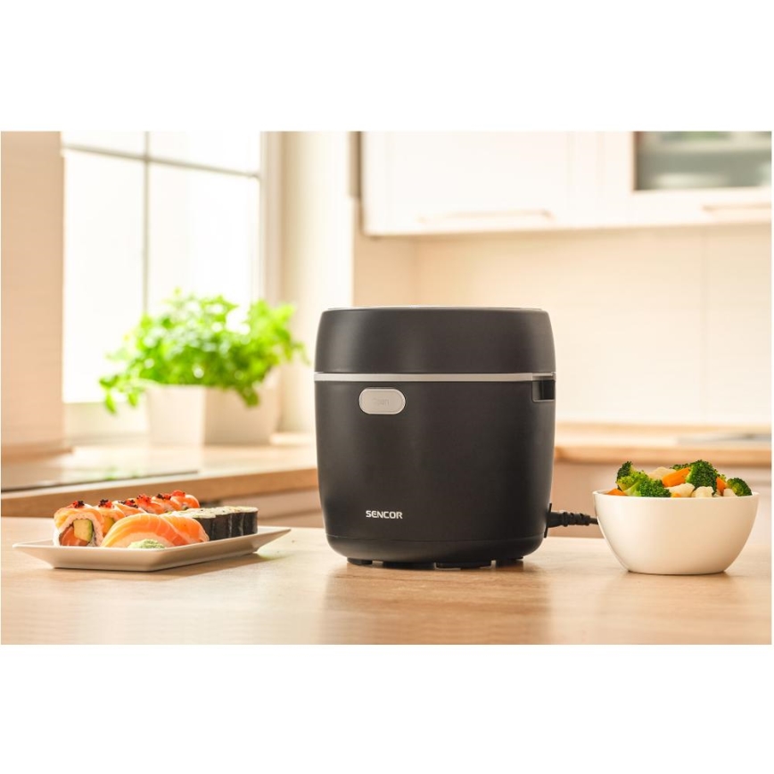 Sencor - Ryżowar 350W/230V 0,6 l czarny