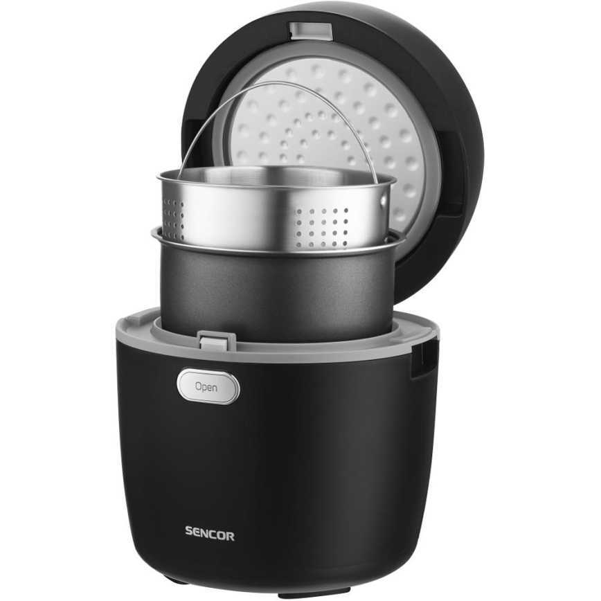 Sencor - Ryżowar 350W/230V 0,6 l czarny