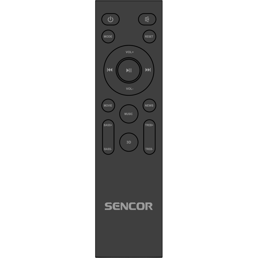 Sencor - Soundbar 200W/230V + pilot zdalnego sterowania