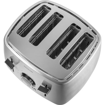 Sencor - Toster z czterema otworami 1600W/230V matowy chrom