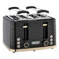 Sencor - Toster z czterema szczelinami 1600W/230V czarny/beżowy