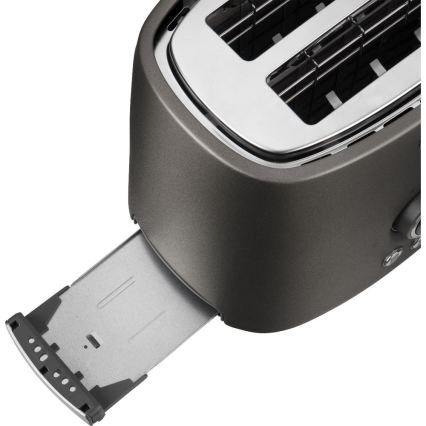 Sencor - Toster z dwiema szczelinami i rusztem do podgrzewania, 1000 W / 230 V, antracyt