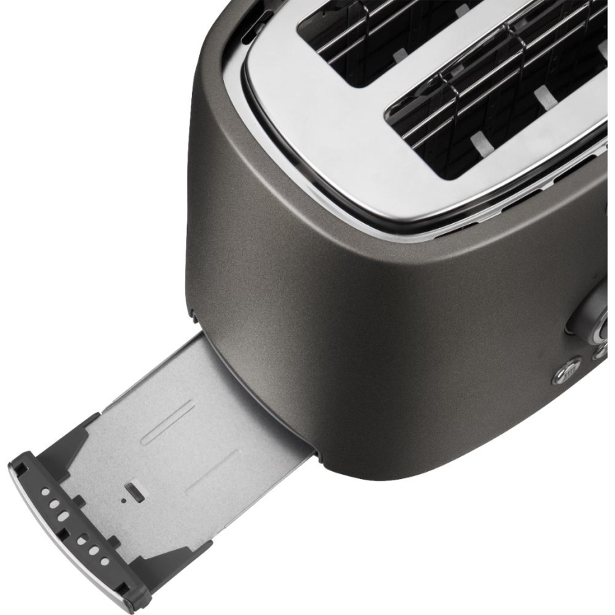 Sencor - Toster z dwiema szczelinami i rusztem do podgrzewania, 1000 W / 230 V, antracyt