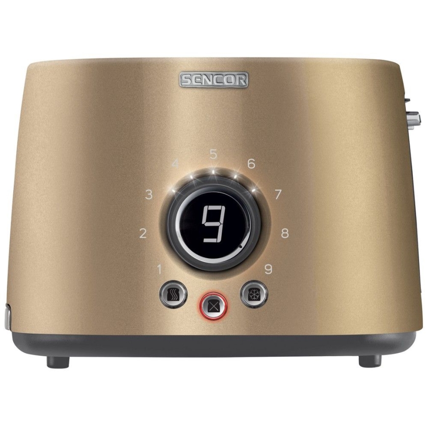 Sencor - Toster z dwoma otworami i podgrzewaczem 1000W/230V beżowy