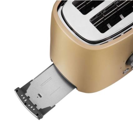 Sencor - Toster z dwoma otworami i podgrzewaczem 1000W/230V beżowy
