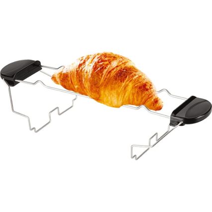 Sencor - Toster z dwoma otworami i podgrzewaczem do bułek 1000W/230V, srebrny