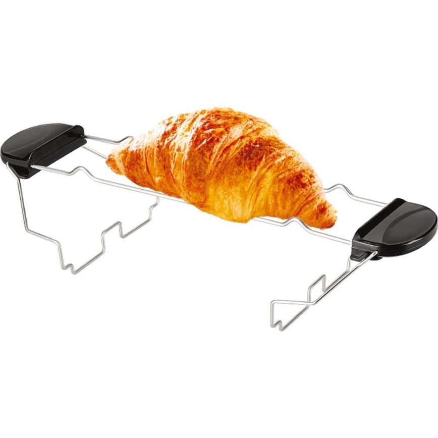 Sencor - Toster z dwoma otworami i podgrzewaczem do bułek 1000W/230V, srebrny