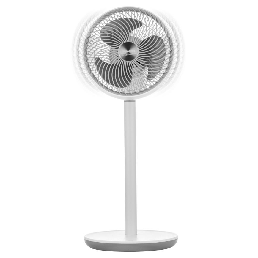 Sencor - Wentylator podłogowy 3D UltraSilent 26W/230V biały + pilot zdalnego sterowania