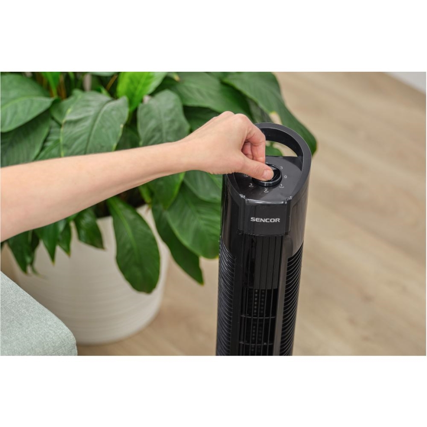 Sencor - Wentylator podłogowy 50W/230V czarny