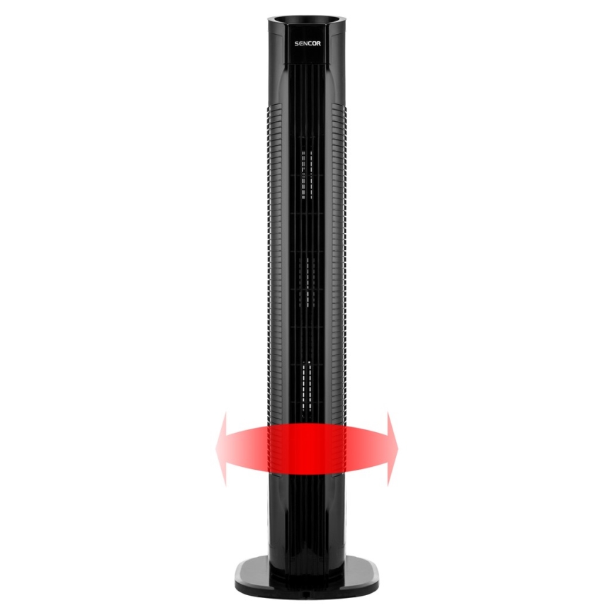 Sencor - Wentylator podłogowy 50W/230V czarny + pilot