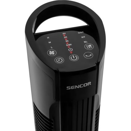 Sencor - Wentylator podłogowy 50W/230V czarny + pilot