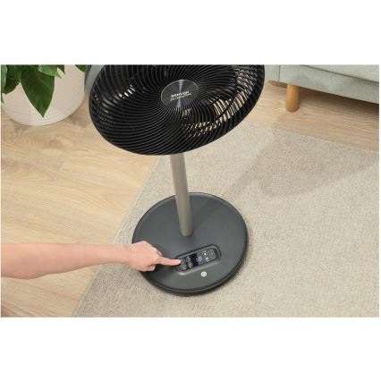 Sencor - Wentylator stojący 3D UltraSilent 26W/230V Wi-Fi czarny + pilot zdalnego sterowania