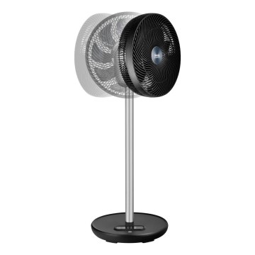 Sencor - Wentylator stojący 3D UltraSilent 26W/230V Wi-Fi czarny + pilot zdalnego sterowania