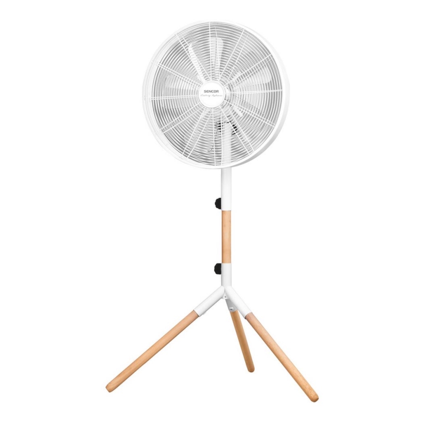 Sencor - Wentylator stojący 50W/230V śr. 40 cm biały/buk