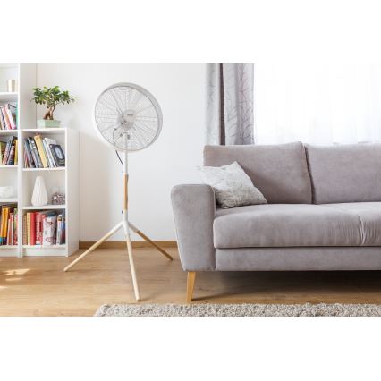 Sencor - Wentylator stojący 50W/230V śr. 40 cm biały/buk