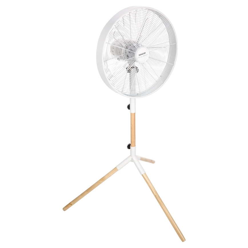 Sencor - Wentylator stojący 50W/230V śr. 40 cm biały/buk