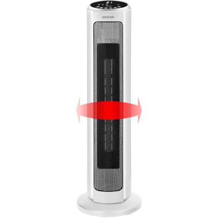 Sencor - Wentylator z ceramiczną grzałką 2200W/230V Wi-Fi biały + pilot zdalnego sterowania
