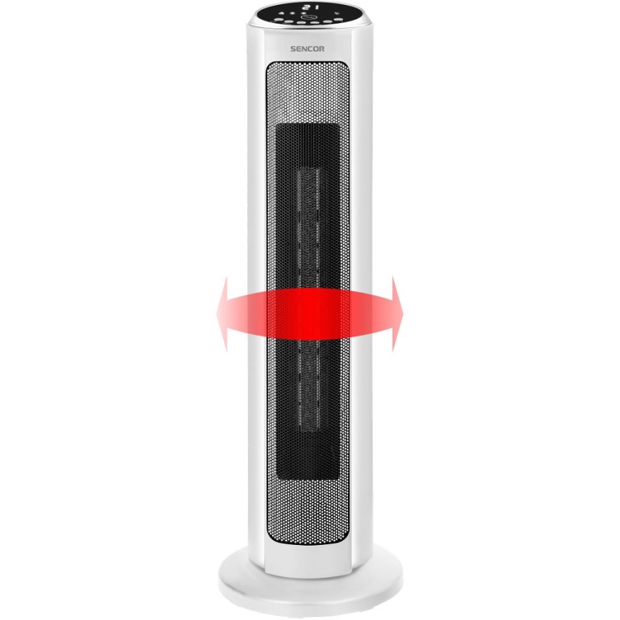 Sencor - Wentylator z ceramiczną grzałką 2200W/230V Wi-Fi biały + pilot zdalnego sterowania