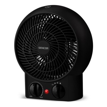 Sencor - Wentylator z grzałką 1200/2000W/230V czarny