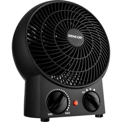 Sencor - Wentylator z grzałką 1200/2000W/230V czarny