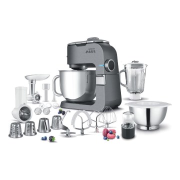 Sencor - Wielofunkcyjny robot kuchenny z miską ze stali nierdzewnej 1500W/230V matowy chrom