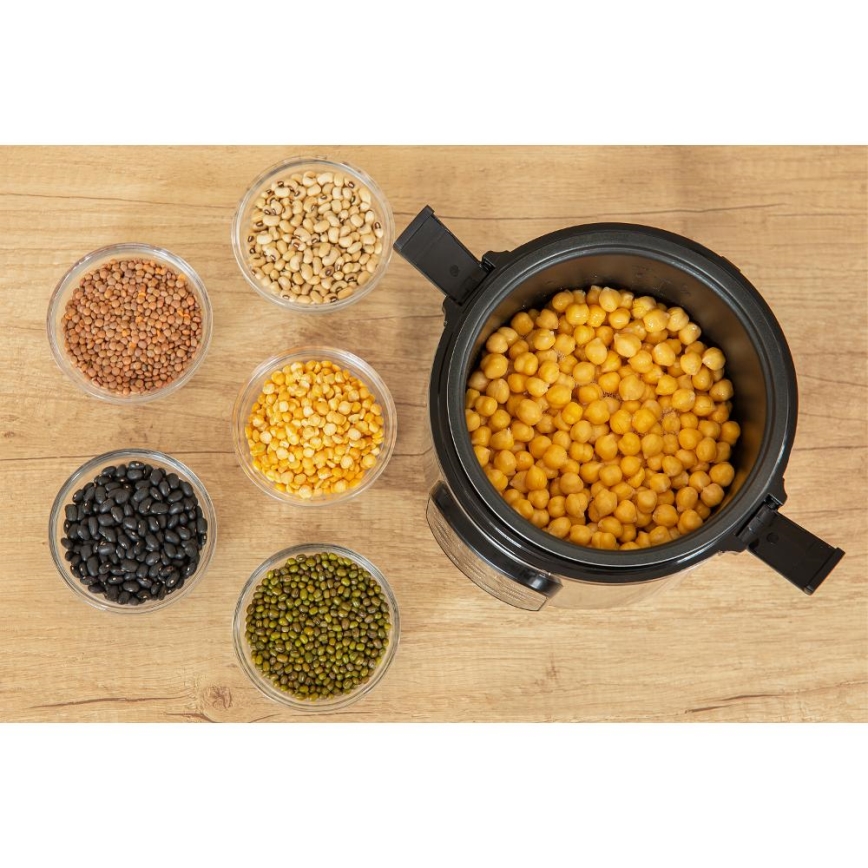 Sencor - Wielofunkcyjny ryżowar 350W/230V 0,6 l stal nierdzewna/czarny