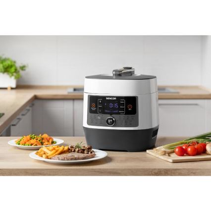 Sencor - Wielofunkcyjny szybkowar elektryczny 5,5 l 1000W/230V biały/czarny