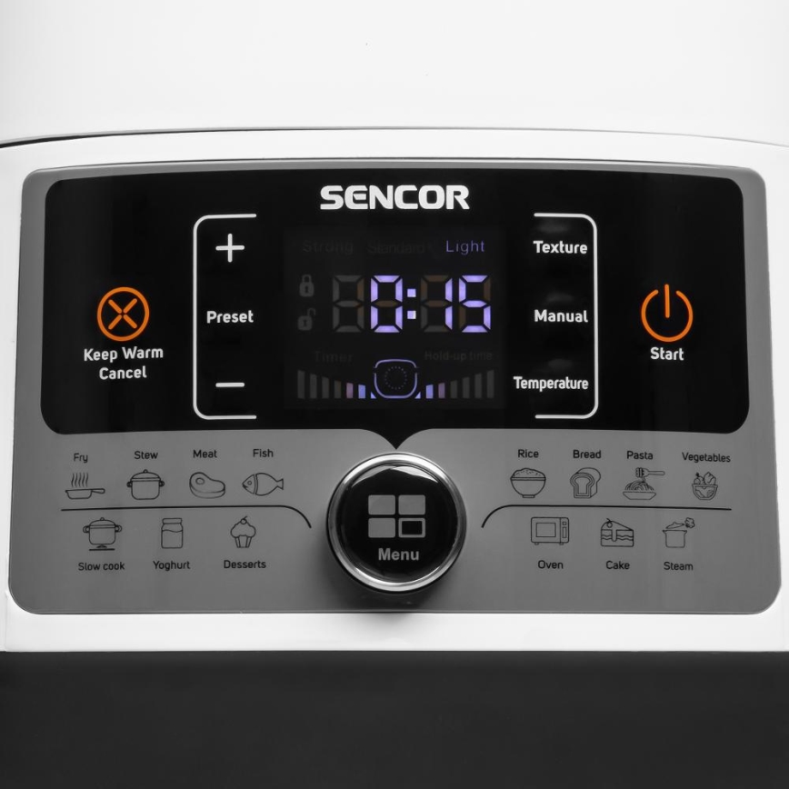 Sencor - Wielofunkcyjny szybkowar elektryczny 5,5 l 1000W/230V biały/czarny