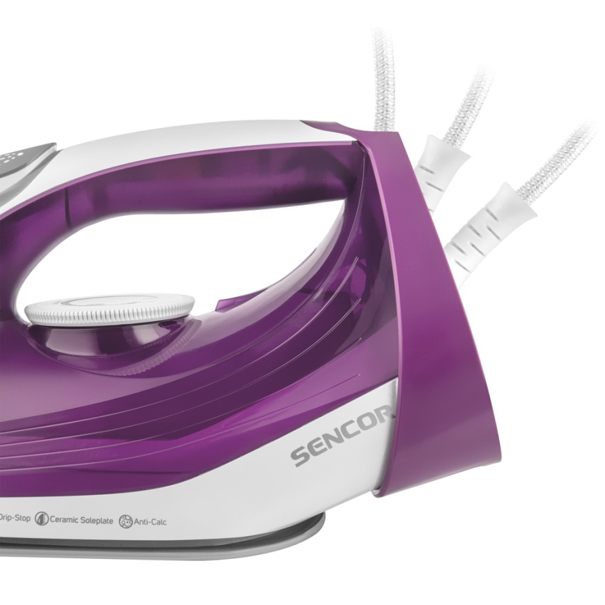 Sencor - Żelazko parowe 2400W/230V fioletowe/białe