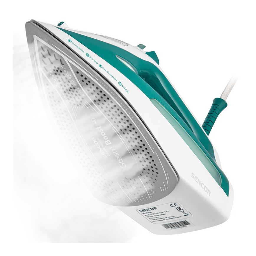 Sencor - Żelazko parowe 2600W/230V turkusowe/białe