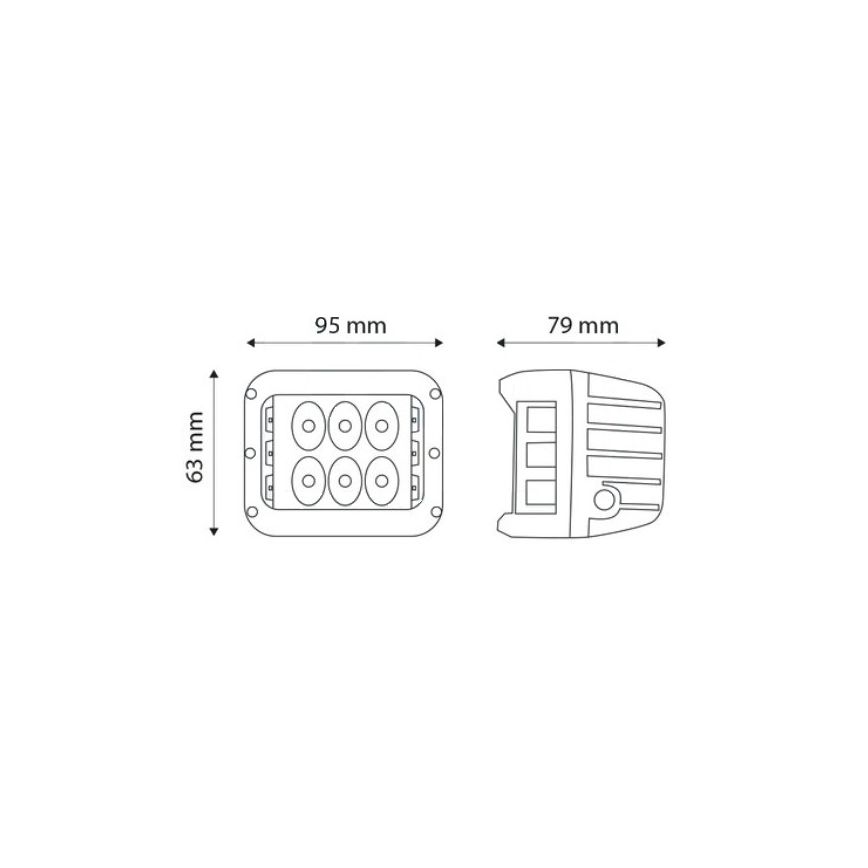 SET 2x LED Reflektor samochodowy CREE LED/27W/10-30V IP67