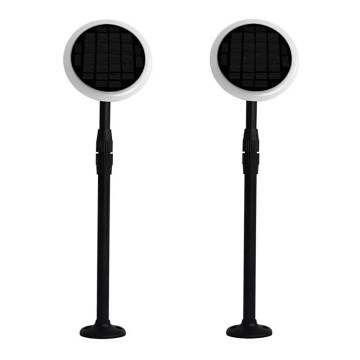 SET 2x LED Regulowana lampa solarna GARDEN LED/3W/5V 42-80 cm 3000K IP65