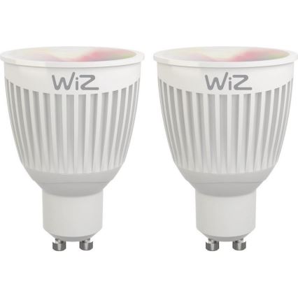 SET 2x LED RGBW Ściemnialna żarówka GU10/6,5W/230V 2200-6500K Wi-Fi + pilot - WiZ