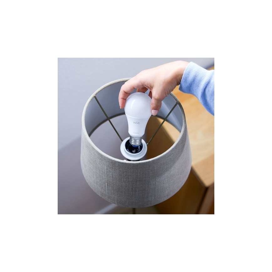 SET 2x LED Ściemnialna żarówka A60 E27/8W/230V 2700-6500K CRI 90 Wi-Fi - WiZ