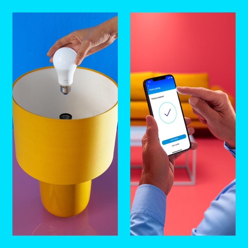 SET 2x LED Ściemnialna żarówka A60 E27/8W/230V 2700-6500K CRI 90 Wi-Fi - WiZ