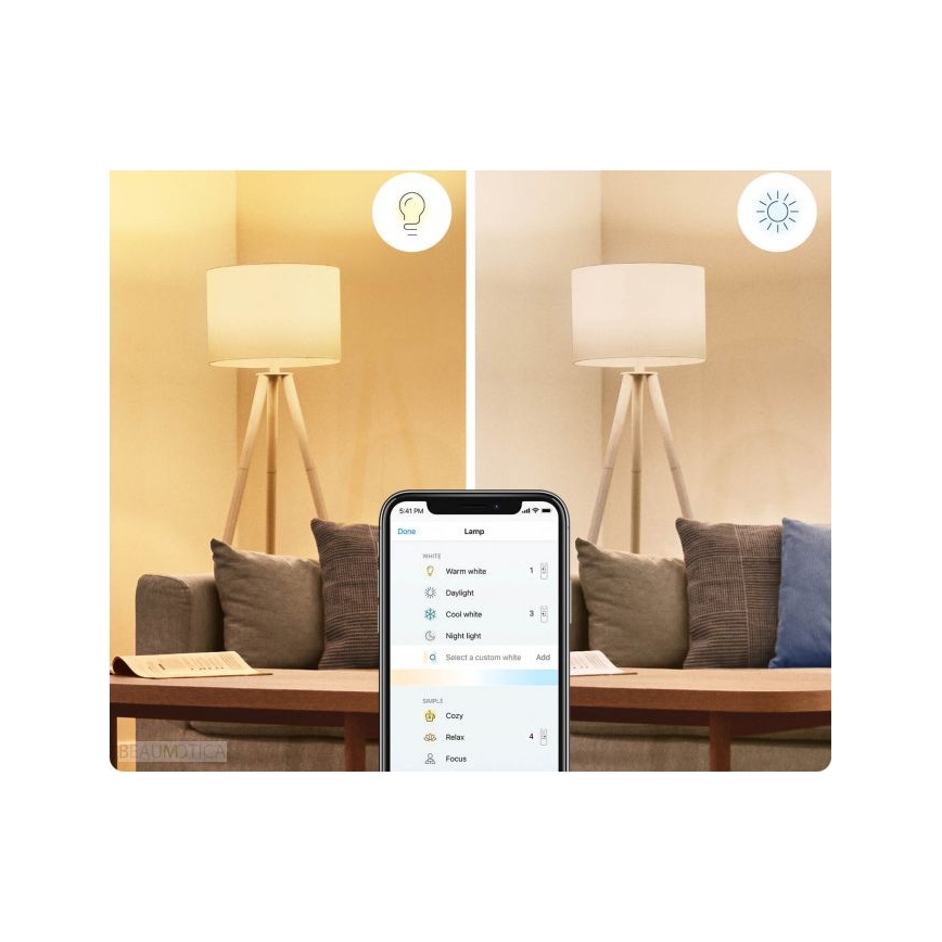 SET 2x LED Ściemnialna żarówka A60 E27/8W/230V 2700-6500K CRI 90 Wi-Fi - WiZ