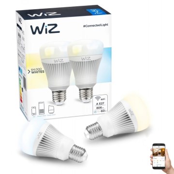 SET 2x LED Ściemnialna żarówka E27/11,5W/230V 2700-6500K Wi-Fi - WiZ