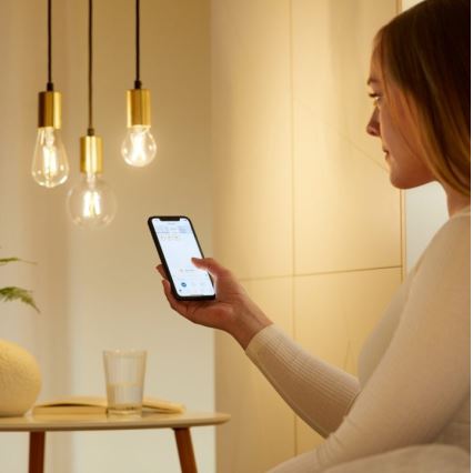 SET 2x LED Ściemnialna żarówka VINTAGE FILAMENT A60 E27/6,7W/230V 2700-6500K CRI 90 Wi-Fi - WiZ