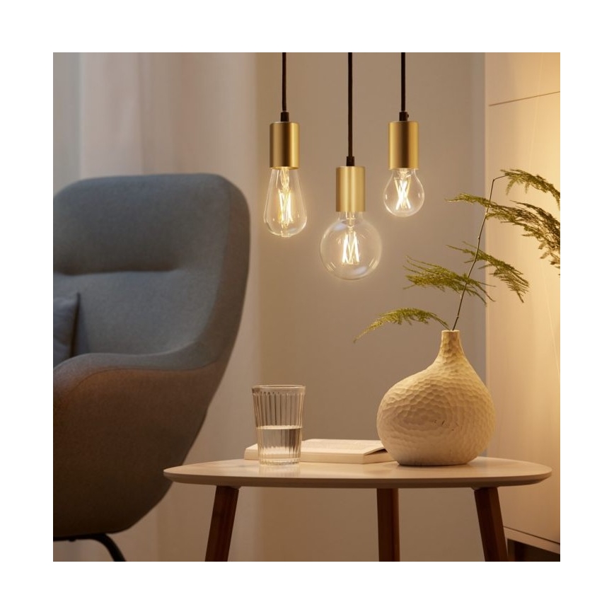 SET 2x LED Ściemnialna żarówka VINTAGE FILAMENT A60 E27/6,7W/230V 2700-6500K CRI 90 Wi-Fi - WiZ